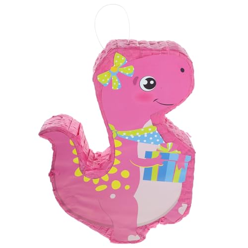 CHILDWEET Piñata komfetti festlich süssigkeiten schokobretzel mini toys kleine Dinosaurierfiguren Esel Pinata Dinosaurier Geburtstag gut Brautdusche Pinata Süßigkeitsspiel Pinata Papier Rosa von CHILDWEET