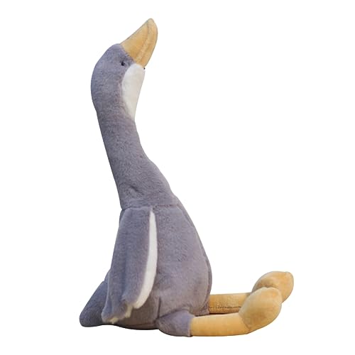 CHILDWEET Schwan Plüschtier Plüschtiere Gans Ausgestopfte Tiere Kuscheltier Gans Kuscheltiere Für Babys Gefüllte Gans Stofftier Für Kuscheltiere Pp Baumwolle Grey von CHILDWEET