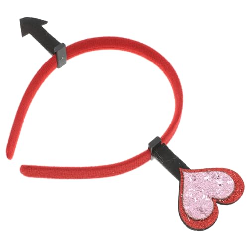 CHILDWEET Valentinstag Stirnband Amor-kostüm Herz-stirnbänder Zum Valentinstag Lustiges Valentins-stirnband Herz-kopfschmuck Lustiges Feiertagsstirnband Lustiges Liebesherz-stirnband Plastik von CHILDWEET