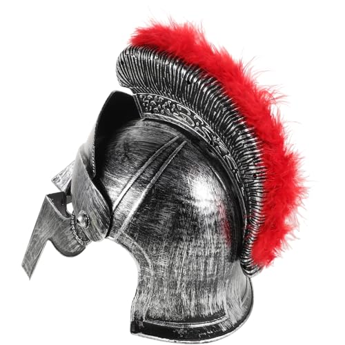 CHILDWEET -hut Gladiator-helm Bane-maske Kopfbedeckung Mittelalter Helm Mittelalterlicher Helm Mittelalterlicher Ritterhelm Ritterkostüm Für Cosplay-helm Krieger Plastik Silver von CHILDWEET