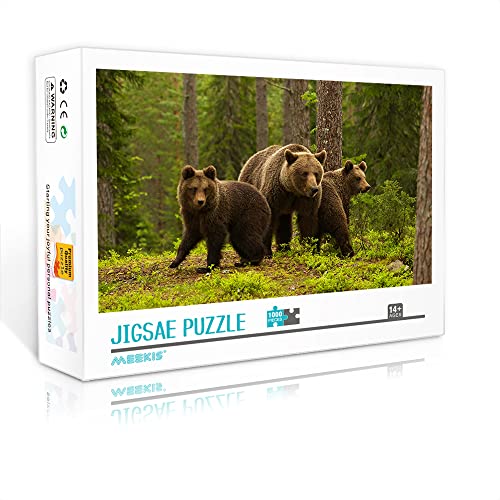 Puzzle für Erwachsene 1000 Teile Bär Puzzle Family Challenge Spiel Puzzle Geschenk 75x50cm Puzzle für Erwachsene 1000 Teile von CHINFY