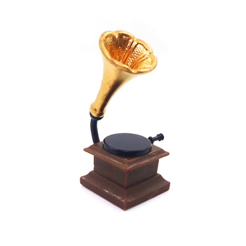 1:12 Zimmer Phonograph Simulation Wohnzimmer Plattenspieler Grammophone Kindermöbel von CHIZISX