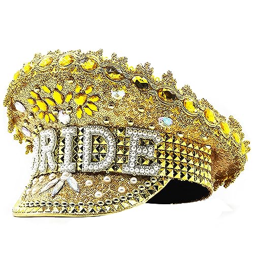 Brauthut mit Strasssteinen, für Hochzeit, Halloween, Party, Kapitänskappe, Reisen, Fotografieren, Hochzeit, Offizier, Hut für Damen, Hut für Cowgirl-Hüte Brauthut mit Strasssteinen, für Hochzeit, Halloween, Party, Kapitänskappe, Reisen, Fotografieren, Hochzeit, Offizier, Hut für Damen, Hut für Cowgirl-Hüte von CHIZISX