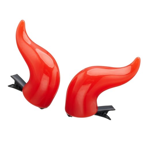 CHIZISX 1Pair Devil Horn Haarclip Für Cosplay Party Halloween Kostümhörne Haarpin Anime Thema Kopfbedeckung Maskeraden Kopfbedeckung von CHIZISX