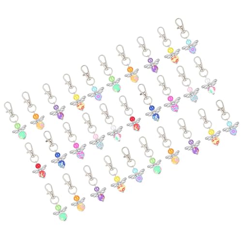 CHIZISX 30 Stück Segen-Schlüsselanhänger für Hochzeit, Babyparty, Perlen, Flügel, Schlüsselanhänger, Karabinerverschlüsse, zufällige Farbe, trendiger Schlüsselanhänger CHIZISX 30 Stück Segen-Schlüsselanhänger für Hochzeit, Babyparty, Perlen, Flügel, Schlüsselanhänger, Karabinerverschlüsse, zufällige Farbe, trendiger Schlüsselanhänger von CHIZISX