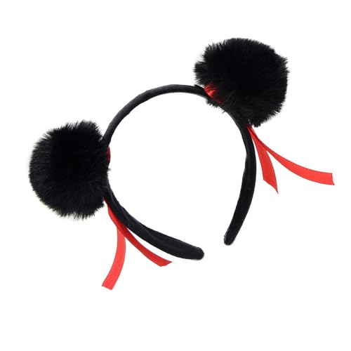 CHIZISX Furry Pompoms Necha/Dragon Horns Stirnband Für Tägliche Kleidung Und Besondere Anlässe Für Anime Fan Und Premierenfeierlichkeiten von CHIZISX