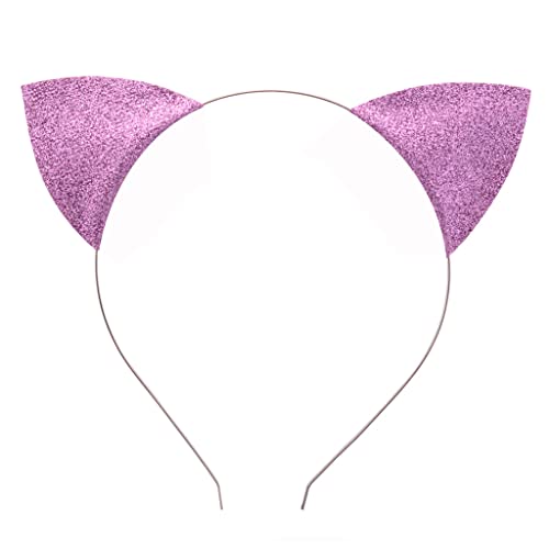 CHIZISX Glitzer Für Katzenohren Haarband Kätzchenohren Stirnband Funkelnder Kopfschmuck Halloween Cosplay Kopfschmuck Party Dekoration von CHIZISX