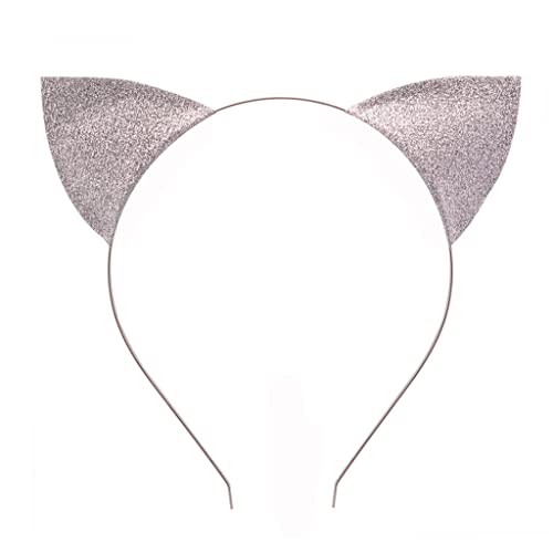 CHIZISX Glitzer Für Katzenohren Haarband Kätzchenohren Stirnband Funkelnder Kopfschmuck Halloween Cosplay Kopfschmuck Party Dekoration von CHIZISX