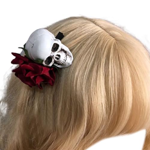 CHIZISX Halloween Party Schleier Haarband Gothic Rose Blume Stirnband Cosplay Kopfbedeckung Festival Kopfschmuck Maskerade Bälle Zubehör von CHIZISX