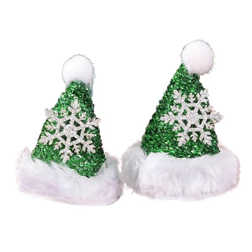 CHIZISX Kegelhut, Weihnachtsmannmütze, Haarspangen, Partyzubehör für Weihnachten, Neujahr, blingbling Weihnachtsmütze, Baum von CHIZISX