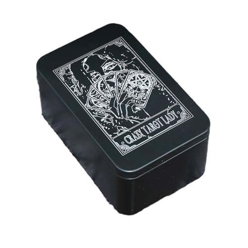 CHIZISX Metal Game Card Box Playings Tarots Container Speicher Hülle Pakelpokerbox Spielkarten Karten Box Süßigkeiten Speicherhülle von CHIZISX