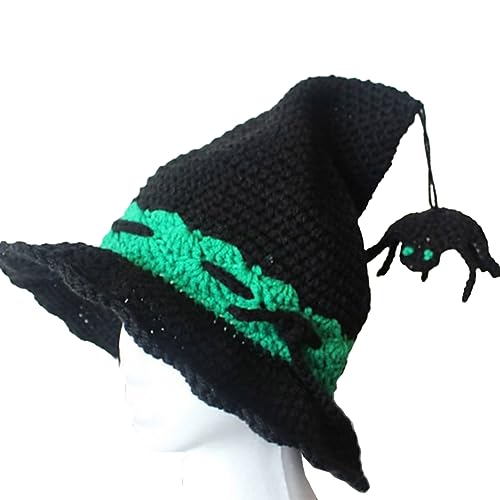 CHIZISX Mützen, Unisex, Halloween, Schirm, Hexenhut, gehäkelt, Zaubererhut, für Herren und Damen, Cosplay, Hexenhut, mehrere Arten zur Auswahl von CHIZISX