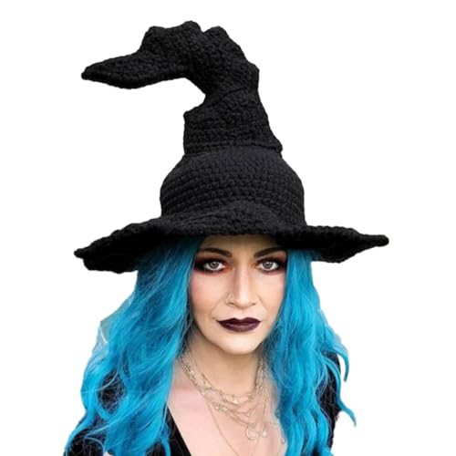 CHIZISX Mützen, Unisex, Halloween, Schirm, Hexenhut, gehäkelt, Zaubererhut, für Herren und Damen, Cosplay, Hexenhut, mehrere Arten zur Auswahl von CHIZISX