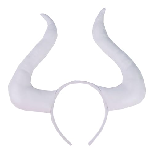 CHIZISX Ochsenhorn Cosplay Tier Horn Kopfbedeckung Halloween Stirnband Kopfbedeckung Kostüm Zubehör Cosplay Party Kopfbedeckung von CHIZISX