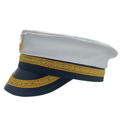 CHIZISX Seeleute Captain Hat Für Bühne Captain Hats Captain Kostüm Hat Cosplay Kostüm Seglern Kreuzfahrtfahrten Cosplay von CHIZISX