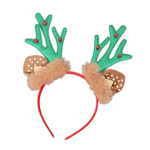 Festlicher Hirschhorn-Kopfschmuck mit weichem Stoff und klingelnden Glocken, bequemer Weihnachts-Haarschmuck für Familienfeste, Haarband mit Glocken Festlicher Hirschhorn-Kopfschmuck mit weichem Stoff und klingelnden Glocken, bequemer Weihnachts-Haarschmuck für Familienfeste, Haarband mit Glocken von CHIZISX