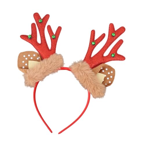 Festlicher Hirschhorn-Kopfschmuck mit weichem Stoff und klingelnden Glocken, bequemer Weihnachts-Haarschmuck für Familienfeste, Haarband mit Glocken Festlicher Hirschhorn-Kopfschmuck mit weichem Stoff und klingelnden Glocken, bequemer Weihnachts-Haarschmuck für Familienfeste, Haarband mit Glocken von CHIZISX