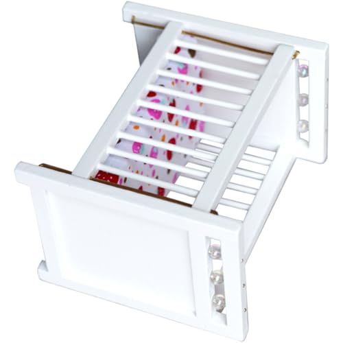 Pädagogische Puppenhäuser Miniaturen Holz Krippe Spielzeug Pretend Play Realistisches Modell Weiß Krippe Modell Kleine Größe Puppenhäuser Miniaturmöbel Pädagogische Puppenhäuser Miniaturen Holz Krippe Spielzeug Pretend Play Realistisches Modell Weiß Krippe Modell Kleine Größe Puppenhäuser Miniaturmöbel von CHIZISX