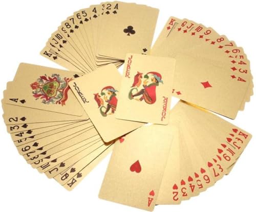 CHPN - Spielkarten - Karten - Gold -gepflegtes Spielkarten - Wasser -Repellent und Faltenresistent - Pokerkarten - Chic Card Game - Kartenspiel - Karten von CHPN