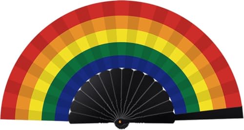 CHPN - Waaier - Rainbow Waaier - Festival -Fan - Pride - LGBTI - Festival -Accessoire - Sonne Accessoire - gegen die Hitze - schwarzer Regenbogen von CHPN