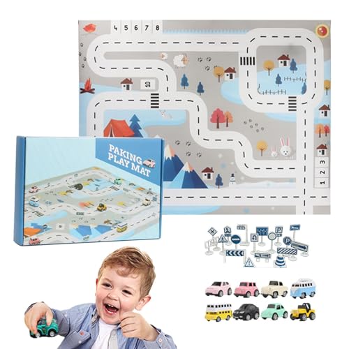 CHROX Spielmatte Automatte Spielmatte Spielmatte Set für Straßenfahrzeuge Pädagogische Straßenverkehrsmatte Spielmatte Stadtsimulationsspielmatte Spielmatte Spielmatte für von CHROX