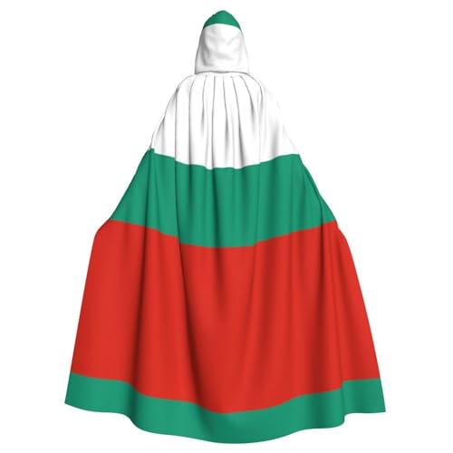 CHRYSM Umhang mit Kapuze, Umhang mit Kapuze, Halloween-Kostüm, Vampir-Kostüm, bulgarische Flagge, Bulgarische Flagge, Einheitsgröße von CHRYSM