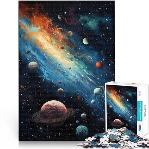 1000-Teile-Puzzle für Erwachsene Kosmos-Kunstwerk Aus Karton ab 14 Jahren Quizspiel Lustige Aktivitäten für zu Hause, Geburtstagsgeschenk, Reisegeschenke。Größe:38x52cm/14.9x20.4Zoll 1000-Teile-Puzzle für Erwachsene Kosmos-Kunstwerk Aus Karton ab 14 Jahren Quizspiel Lustige Aktivitäten für zu Hause, Geburtstagsgeschenk, Reisegeschenke。Größe:38x52cm/14.9x20.4Zoll von CHTLIFQ