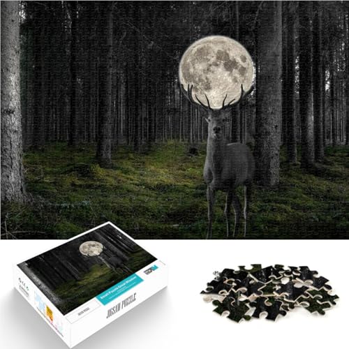 1000-Teile-Puzzle für Teenager Tiere Hirsch Natur Wild Aus Holz ab 14 Jahren DIY-Lernspiele ganze Familie eignet。Größe:50x75cm/19.6x29.5Zoll 1000-Teile-Puzzle für Teenager Tiere Hirsch Natur Wild Aus Holz ab 14 Jahren DIY-Lernspiele ganze Familie eignet。Größe:50x75cm/19.6x29.5Zoll von CHTLIFQ