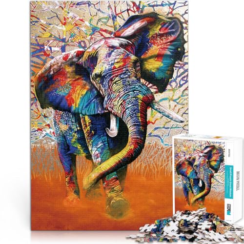1000-teilige Puzzles für Erwachsene und Jugendliche Elefantenmalerei Aus Holz Geeignet für Kinder ab 14 Jahren Intellektuelles Spiel Lustiges Geschenk für die ganze Familie。Größe:50x75cm 1000-teilige Puzzles für Erwachsene und Jugendliche Elefantenmalerei Aus Holz Geeignet für Kinder ab 14 Jahren Intellektuelles Spiel Lustiges Geschenk für die ganze Familie。Größe:50x75cm von CHTLIFQ