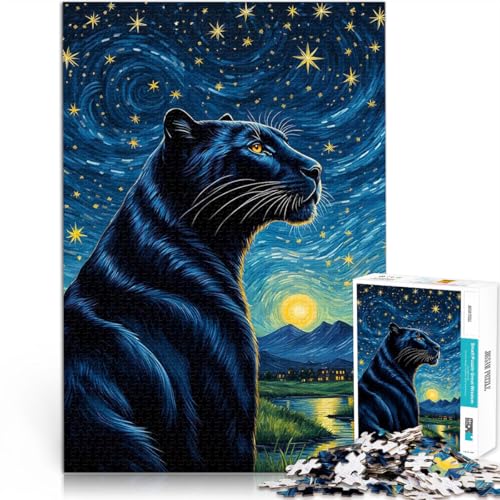 2000-Teile-Puzzle für Teenager Tier Panther Sternennacht Aus Karton für 14+ Perfekte Dekoration Kunstwerk Geschenk。Größe:70x100cm/27.5x39.3Zoll 2000-Teile-Puzzle für Teenager Tier Panther Sternennacht Aus Karton für 14+ Perfekte Dekoration Kunstwerk Geschenk。Größe:70x100cm/27.5x39.3Zoll von CHTLIFQ