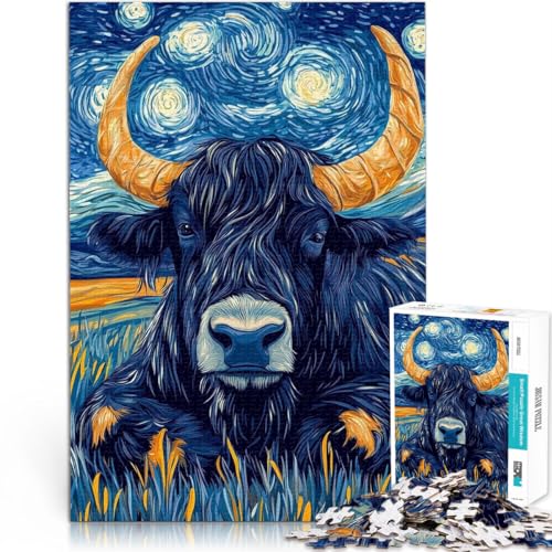 Puzzle 1000 Teile für Erwachsene Sternennachtsbulle Aus Karton Geeignet für Personen ab 14 Jahren Lernspiel-Herausforderungsspielzeug Tolles Geschenk zum Spielen。Größe:26x38cm/10.2x14.9Zoll Puzzle 1000 Teile für Erwachsene Sternennachtsbulle Aus Karton Geeignet für Personen ab 14 Jahren Lernspiel-Herausforderungsspielzeug Tolles Geschenk zum Spielen。Größe:26x38cm/10.2x14.9Zoll von CHTLIFQ