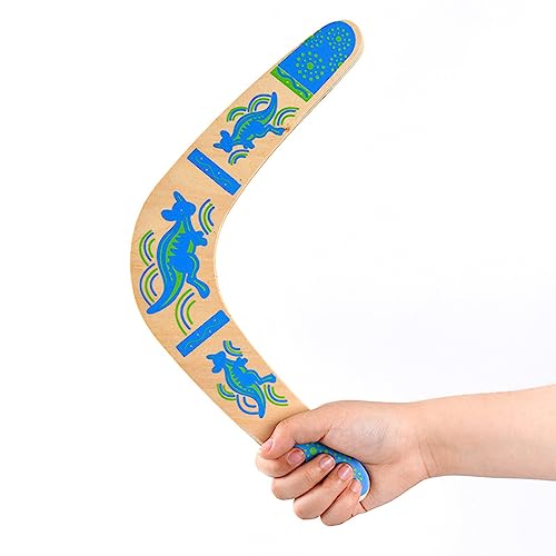 Boomerang V Shaped Outdoor, Boomerang, Flatloop Bummerang, Boomerang Anfänger, Return Flying Boomerang Wooden Toy Geschenke(Blau) von CHUANGOU