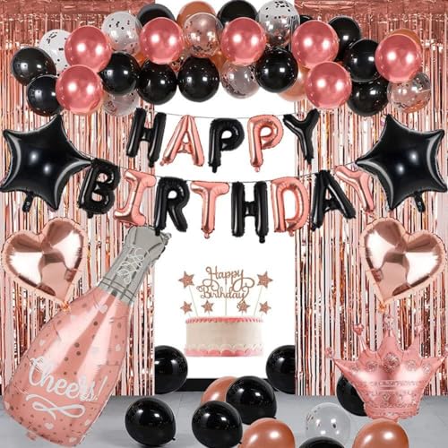 Pack of 43 Rose Gold Birthday Party Balloon Decoration , Rose Gold Birthday Party Balloons, Decoration, Happy Birthday Balloons Decorations von CHUANGOU