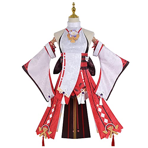 CHUANHUA Genshin Yae Miko Cosplay Spiel Rollenspiel Anzug Anpassen Dame Halloween Kostüm (XX-Large) von CHUANHUA