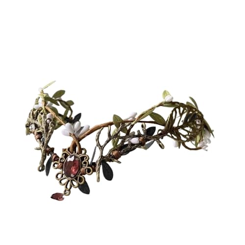 Elfen-Stirnband, Elfen-Kopfschmuck, handgefertigt, Elfen-Tiara, Elfen-Kopfschmuck, Feenkrone for Cosplay-Zubehör (10)(01) von CHUDOU