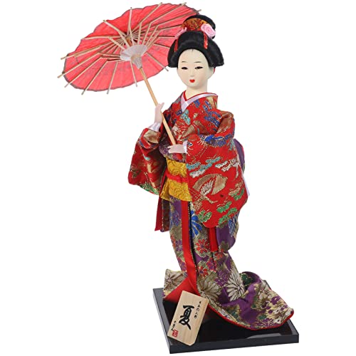 Japanische Geisha, japanische Geisha-Ornamente, Geisha-Puppen mit Kimono-Haus, Geschenke, japanische Geisha, orientalische Puppe, Schreibtischdekoration, asiatische Kimono-Puppen, traditionelle von CHUDOU