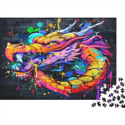 Drache Puzzle 1000 Teile Für Erwachsene Und Kinder Ab 14 Jahren Für Stressabbauer Puzzel 1000pcs (75x50cm) von CHUIYUFULAN