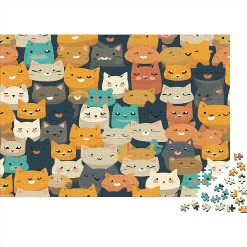 Kat Puzzle 1000 Teile Erwachsene Puzzles Für Erwachsene Klassische Puzzles 1000 Teile Erwachsene Puzzlespiel Schwer Pädagogisches Spielzeug Erwachsene Kinder Puzzel 1000pcs (75x50cm) von CHUIYUFULAN