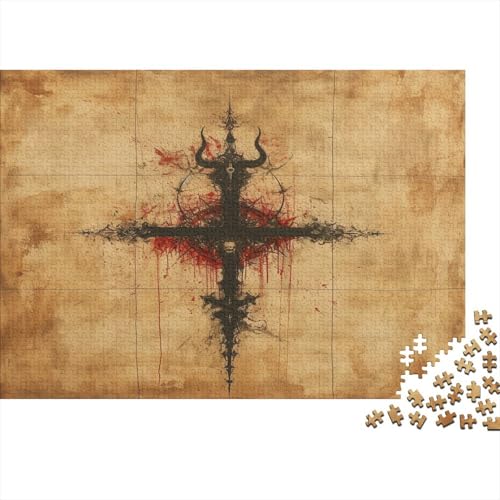 Kreuz Puzzle 1000 Teile Für Erwachsene Und Kinder Ab 14 Jahren Für Stressabbauer Puzzel 1000pcs (75x50cm) von CHUIYUFULAN