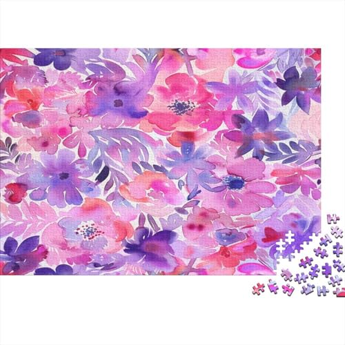 Watercolor Blumes Puzzlespiel 1000 Teile Puzzle Für Erwachsene Und Kinder Ab 14 Jahren, Puzzle-Motiv Erwachsenen Puzzlespiel Puzzel 1000pcs (75x50cm) von CHUIYUFULAN