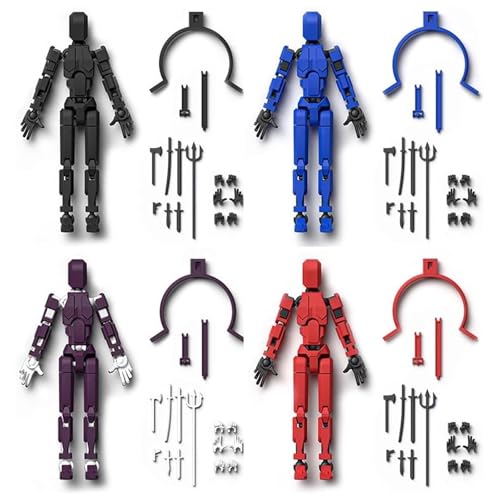 CHYASPNG Magnetic Action Figure Set, DIY Action Figure Stands, 3D Printed Multi-jointed Action Figures, Action Figure with Magnetic Design, for Game Lovers Gifts (A) von CHYASPNG