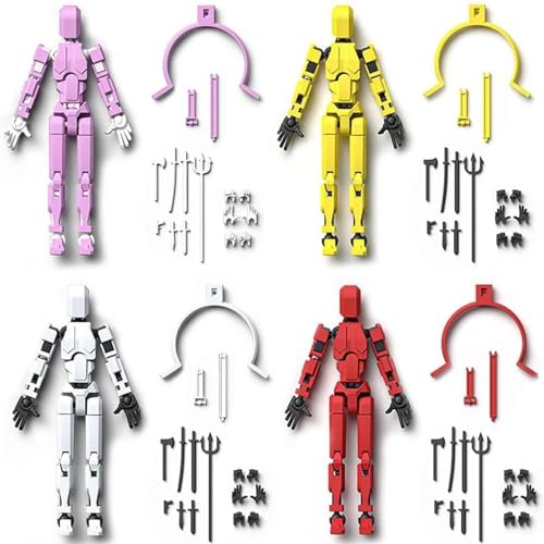 CHYASPNG Magnetic Action Figure Set, DIY Action Figure Stands, 3D Printed Multi-jointed Action Figures, Action Figure with Magnetic Design, for Game Lovers Gifts (B) von CHYASPNG