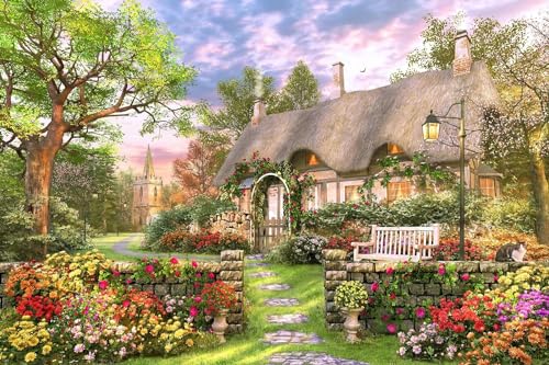 100 Teile Puzzles für Kinder Landschaft Puzzle 100 Teile Puzzles für Erwachsene Ländliche Cottage Ölgemälde Puzzles 100 Teile Puzzles für Erwachsene 100 Teile Puzzles für Senioren von CHengQiSM