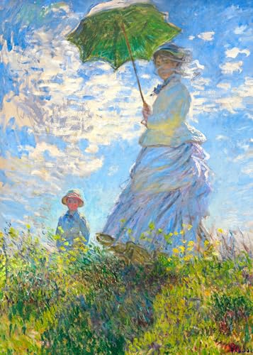 1000 Teile Für Puzzles Erwachsene-Woman with a Parasol Puzzles 1000 Teile Monet Galerie Puzzles für Erwachsene Puzzle Berühmte Malerei 1000 Teile Puzzles Kunstwerk 1000 Teile Puzzles von CHengQiSM