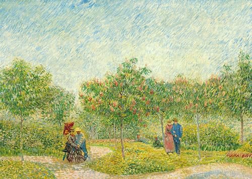 1000 Teile Puzzles Für Erwachsene-Garden with Courting Couples Puzzles Für Erwachsene 1000 Stücke Vincent Van Gogh Galerie Puzzles für Erwachsene Puzzle Berühmte Malerei 1000 Teile Puzzles von CHengQiSM