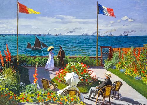 1000 Teile Puzzles für Erwachsene-Garden at Sainte-Adresse Puzzles 1000 Teile Monet Galerie Puzzles für Erwachsene Puzzle Berühmte Malerei 1000 Teile Puzzles Kunstwerk 1000 Teile Puzzles von CHengQiSM