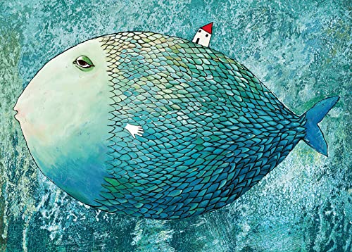 1000 Teile Puzzles für Erwachsene Big Fish Puzzles Kunst Fisch Malerei Puzzle Puzzles Kleines Haus Puzzles für Erwachsene 1000 Teile Pädagogisches Puzzle Spiel Intellektuelles Spielzeug von CHengQiSM