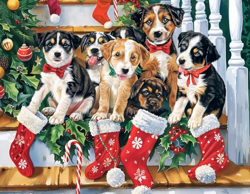 2024 Weihnachten 100 Teile Puzzles für Kinder-Hund Puzzle 100 Teile Puzzles für Erwachsene Weihnachten Puzzle 100 Teile Puzzles für Senioren, Kinder Puzzles 100 Teile Weihnachtsferien Puzzle von CHengQiSM