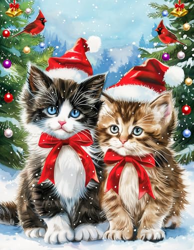 2024 Weihnachten 100 Teile Puzzles für Kinder-Katze Puzzle 100 Teile Puzzles für Erwachsene Weihnachten Puzzle 100 Teile Puzzles für Senioren, Kinder Puzzles 100 Teile Weihnachtsferien Puzzle von CHengQiSM