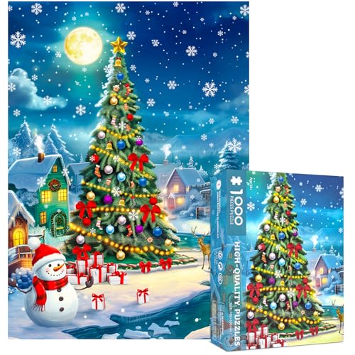 2024 Weihnachten Puzzle Puzzles 1000 Teile für Erwachsene-Weihnachtsbaum Weihnachtspuzzle Erwachsene 1000 Teile Puzzles 2024 Weihnachten Puzzles 1000 Teile für Erwachsene Festival Puzzle von CHengQiSM